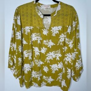 ☀️ boho floral peasant blouse☀️